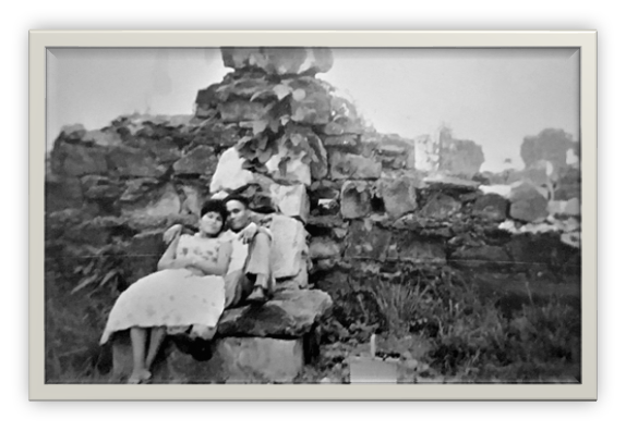 Judith’s mom and dad on a date at Las Ruinas de Panama Viejo (Ruins of Old Panama), circa 1960.