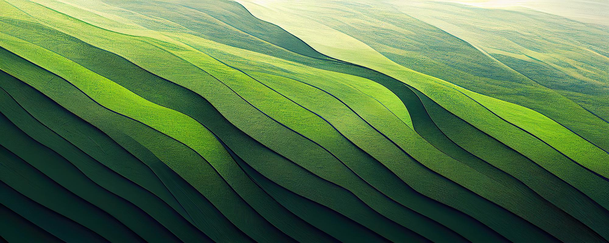 shades of green lines